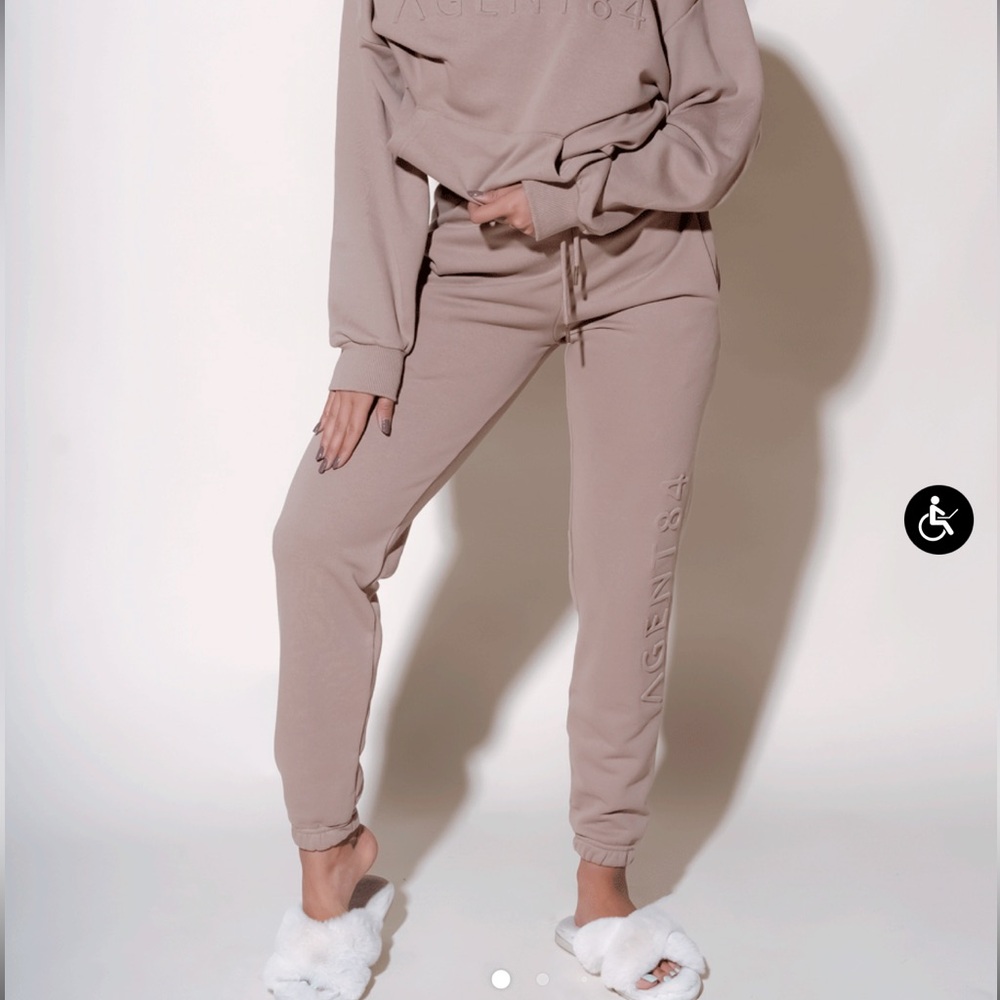 Tan Cotton Blend Joggers Versatile Bottoms